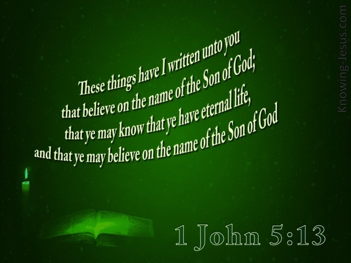 What Does 1 John 5:13 Mean?